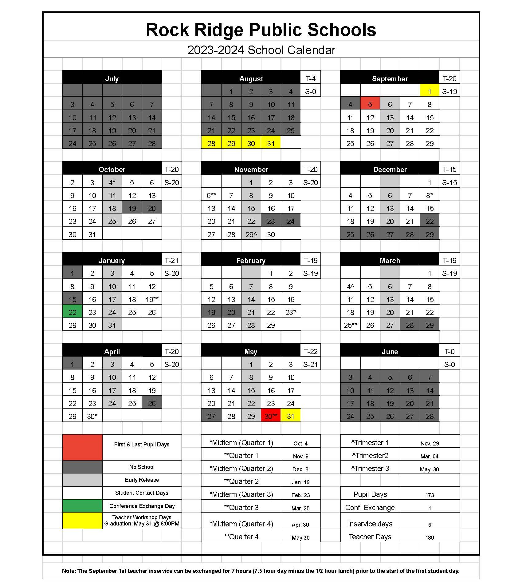 Rock Ridge Public Schools Calendar 2024